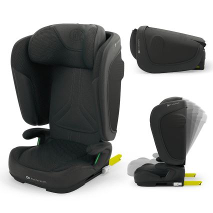 KINDERKRAFT - Zusammenklappbarer Autokindersitz UNITY 2 i-Size 100-150 cm schwarz