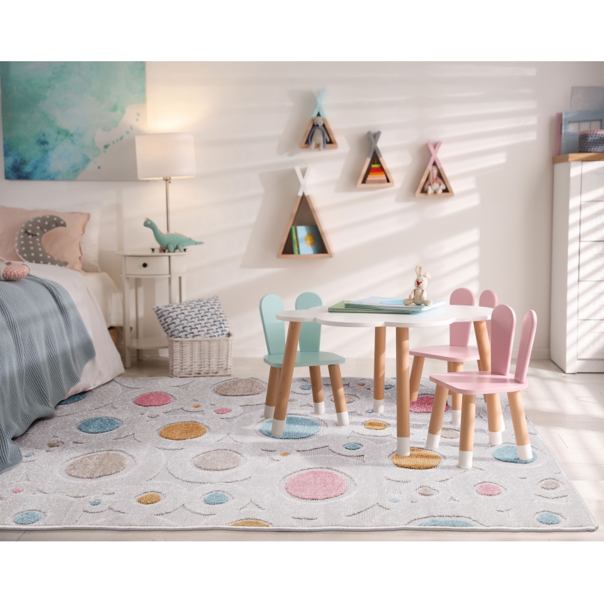 Kinderteppich PIAR 120 x 170 cm, mehrfarbig mit Punkten