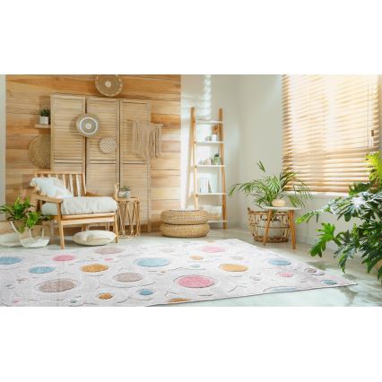 Kinderteppich PIAR 120 x 170 cm, mehrfarbig mit Punkten