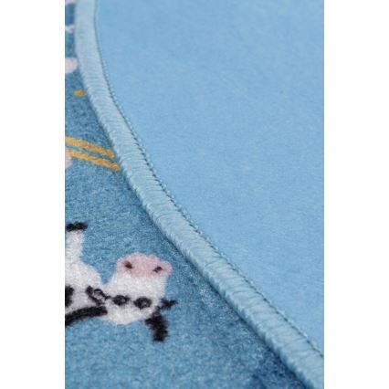 Kinderteppich STELLA STREETS 120 cm blau/Stadt