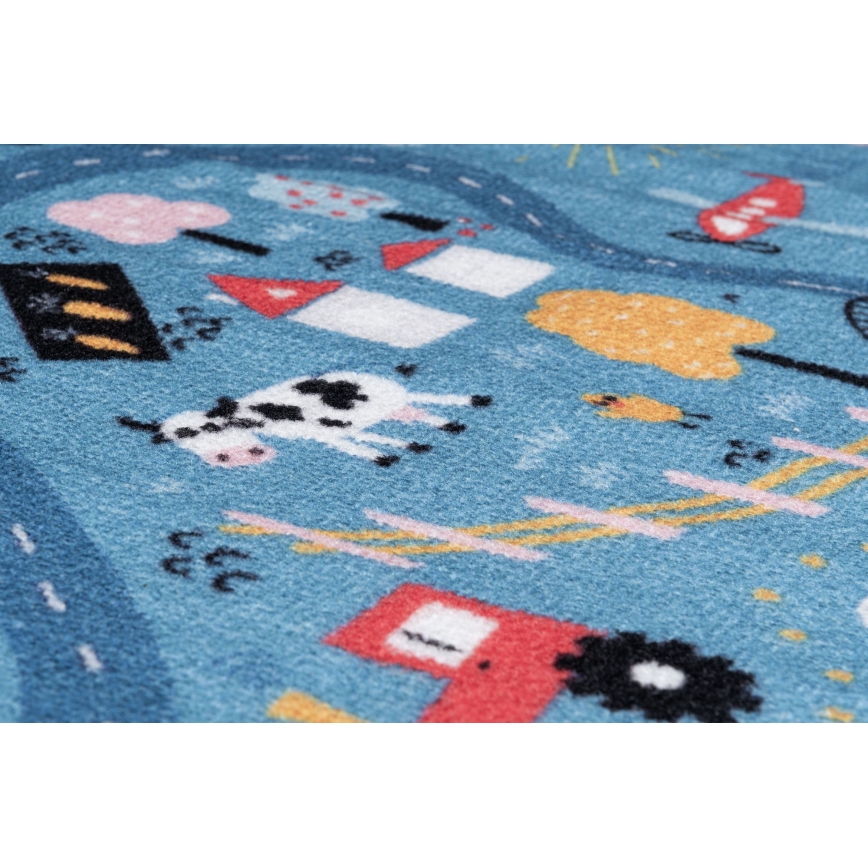 Kinderteppich STELLA STREETS 80x100 cm blau/Stadt
