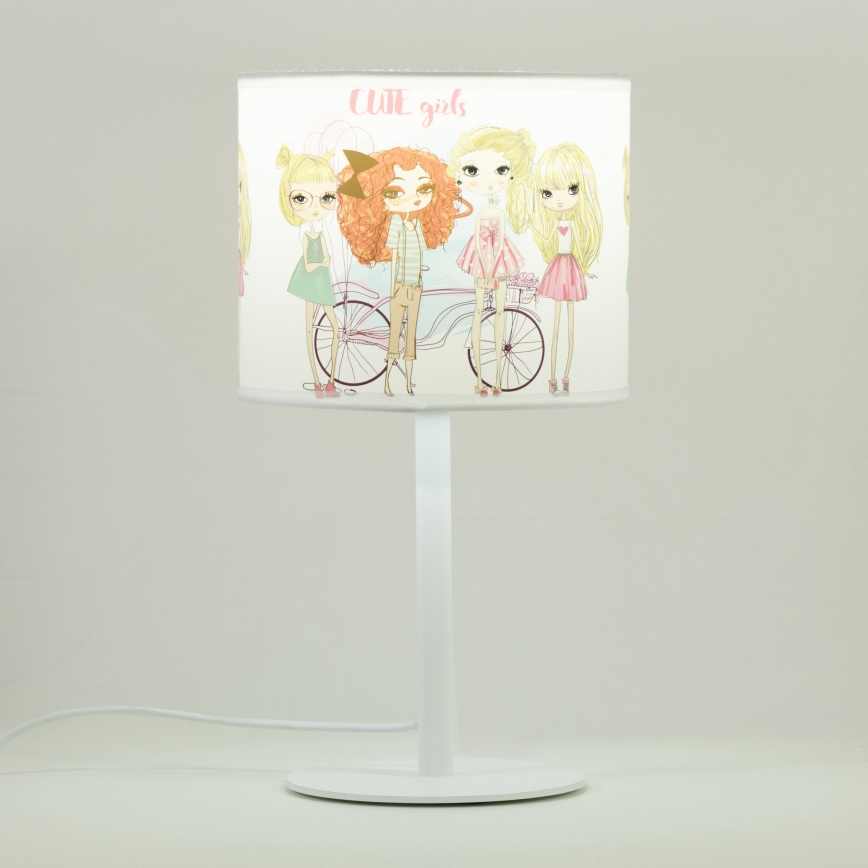 Kindertischlampe GIRLS VIBES 1xE27/60W/230V Ø 18 cm für Mädchen