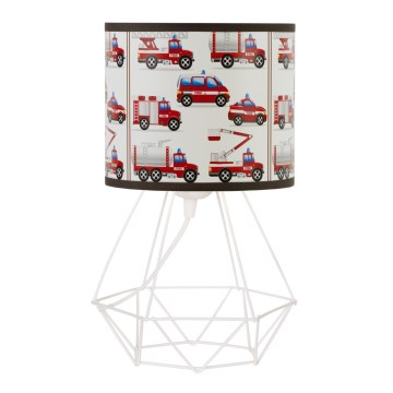 Kindertischlampe KIDS ROOM 1xE27/60W/230V Ø 18 cm mit Feuerwehrmotiv