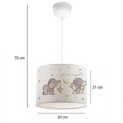 Kinderzimmer-Deckenleuchte CANDY 1xE27/40W/230V weiß/beige