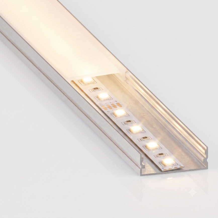 Kit 1x striscia LED MYLIVING LIGHTSTRIP LED/22W/230V 5 m + 5x profilo da incasso da 1 m argento/bianco