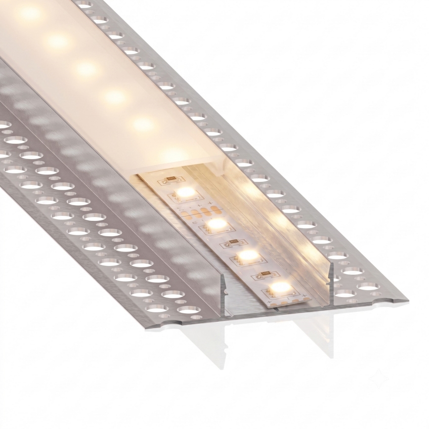 Kit 1x striscia LED MYLIVING LIGHTSTRIP 22W/230V 5 m + 5x profilo da incasso 1 m argento/bianco