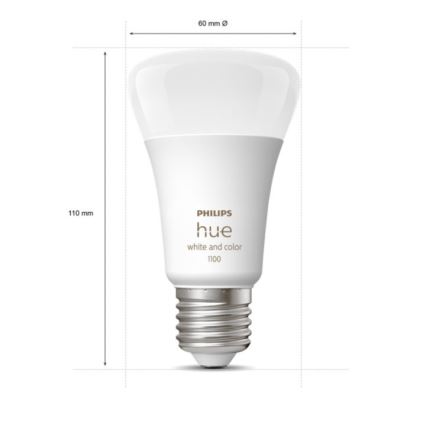 Kit base Philips Hue WHITE AND COLOR AMBIANCE 2xE27/9W/230V 2000-6500K + Hue bridge
