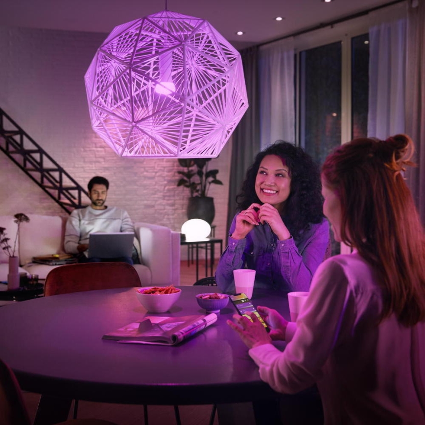 Kit base Philips Hue WHITE AND COLOR AMBIANCE 3xE27/9W 2000-6500K + Hue Bridge e interruttore dimmer
