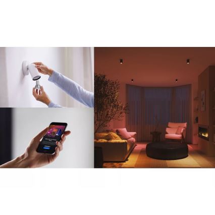 Kit base Philips Hue White And Color Ambiance Essential 3xGU10/4,7W/230V 2200-6500K + Hue bridge