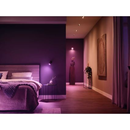 Set base Philips Hue WHITE AND COLOR AMBIANCE 3xGU10/4,2W 2000-6500K + dispositivo di collegamento