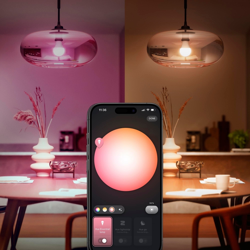 Kit de démarrage Philips Hue White And Color Ambiance Essential 2xE27/8W/230V 2200-6500K + passerelle de connexion