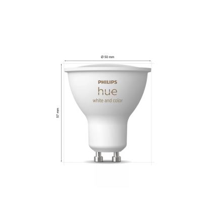 Kit de démarrage Philips Hue WHITE AND COLOR AMBIANCE 3xGU10/4,2W 2000-6500K + dispositif de connexion