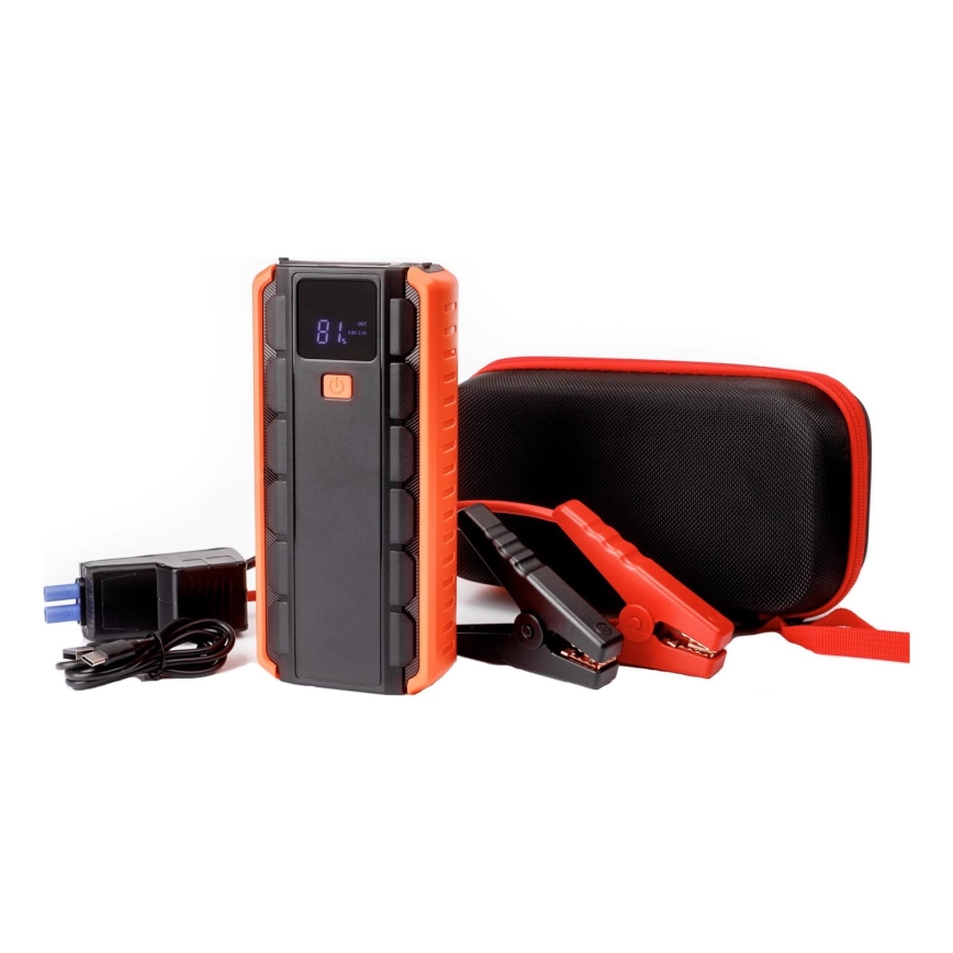 Kit de démarrage pour voiture 1000A avec batterie portative 12000 mAh PD 10W et Lampe de poche LED avec crochet et aimant