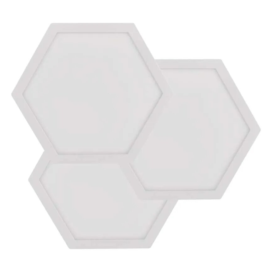 Pack de 3 panneaux LED RGBIC+CCT dimmables - module d'extension LED/1,8W/230V Wi-Fi Tuya