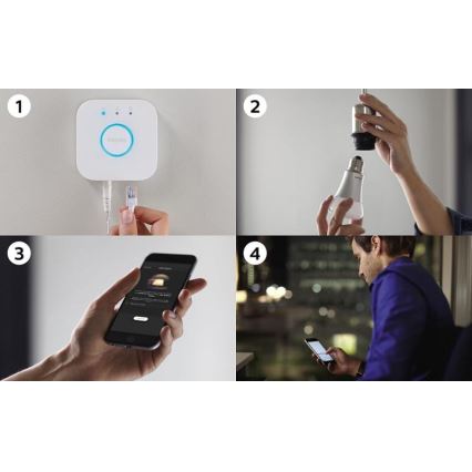 Kit di avviamento Philips Hue STARTER KIT WHITE 3xE27/9W 2700K + Hue Bridge e Dimmer Switch