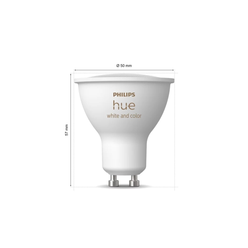 Kit base Philips Hue WHITE AND COLOR AMBIANCE 3xGU10/4,2W/230V 2200-6500K + Hue bridge