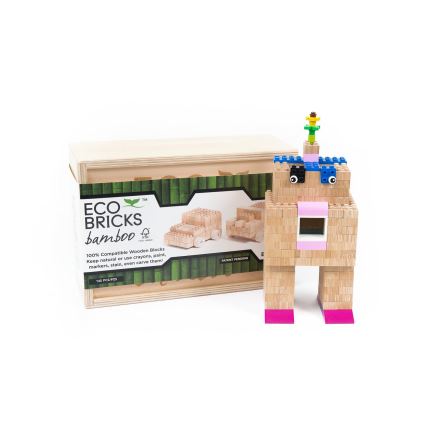 Kit di costruzione in legno ECO BRICKS 145 pezzi