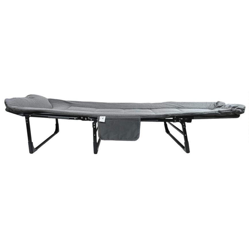Klappbare, verstellbare Campingliege, grau