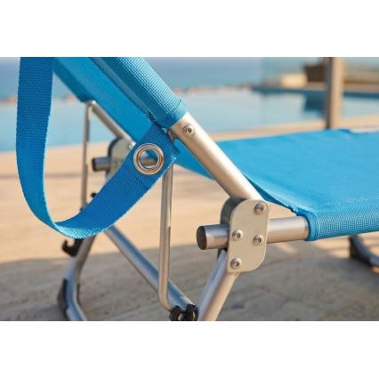 Klappbare, verstellbare Sonnenliege SUNO 56 x 190 cm, blau