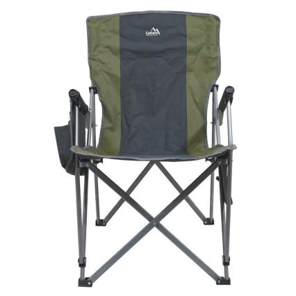 Klappbarer Campingstuhl mit Heizfunktion 11/5V, grün/grau
