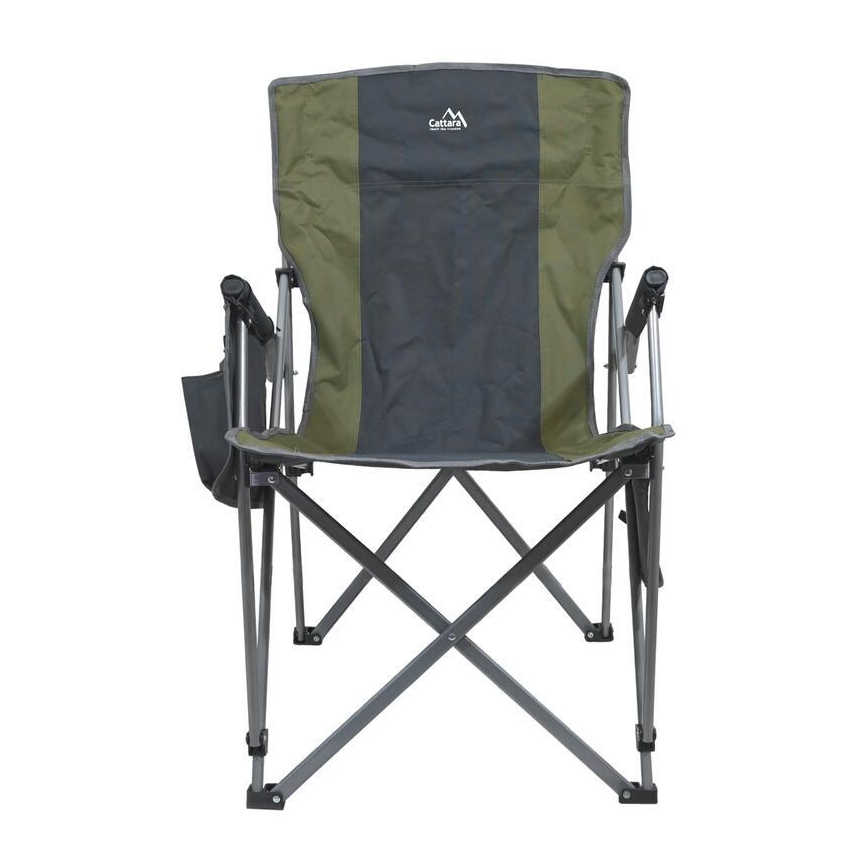Klappbarer Campingstuhl mit Heizfunktion 11/5V, grün/grau