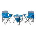 Klappbarer Campingtisch + 2x Stuhl blau
