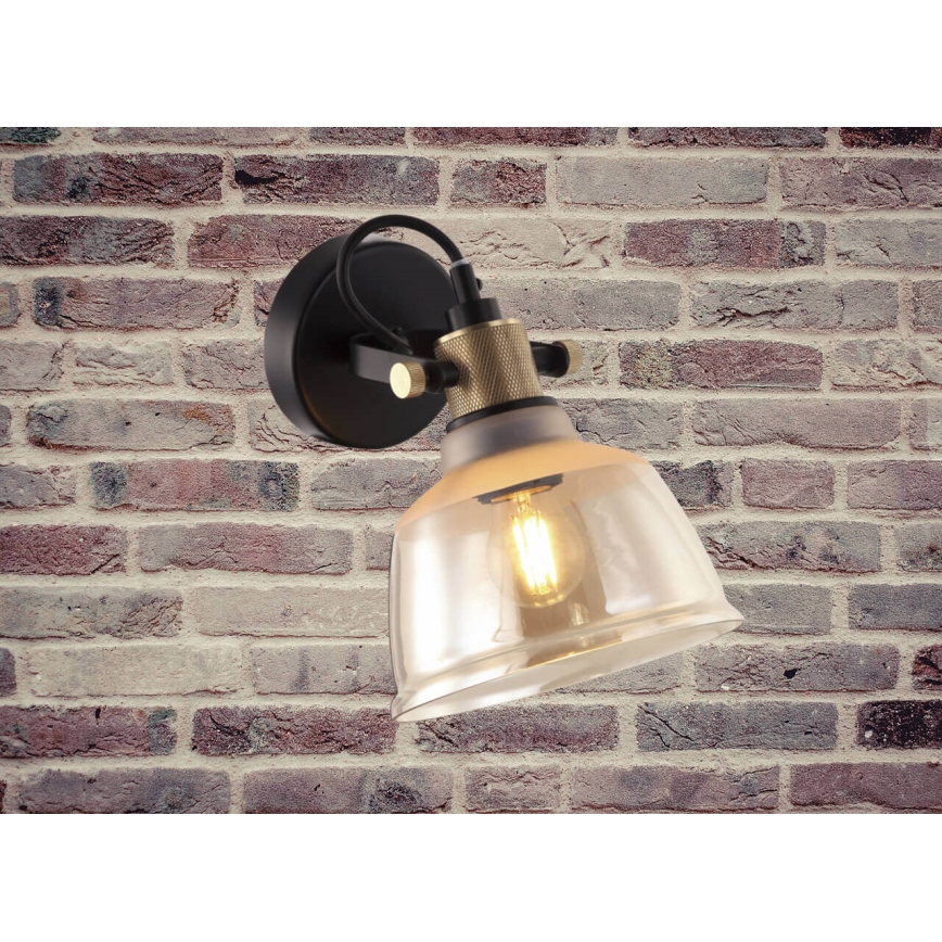 Applique murale ASGARD 1xE27/11W/230V beige/noir/doré