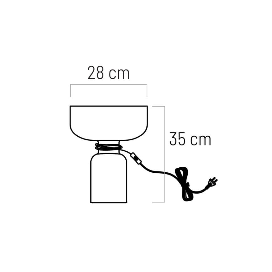 Lampada da tavolo ABEL 1xE27/11W/230V blu