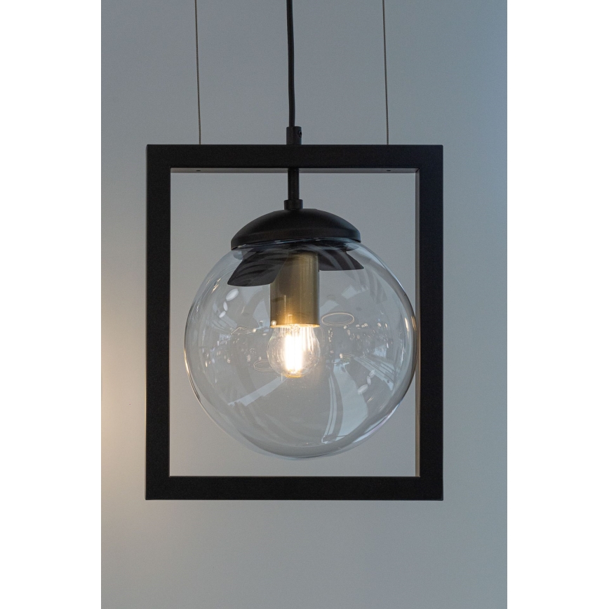 Hängeleuchte REY 1xE27/7W/230V schwarz