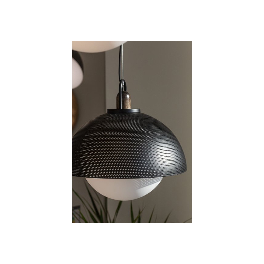 Lampadario a sospensione con filo GRAVEN 1xE27/11W/230V nero