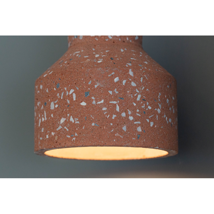 Lampadario a sospensione con filo RESIN 1xE27/11W/230V rosa/nero