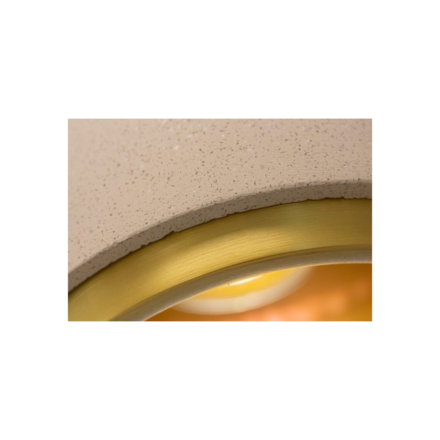 Lampadario a sospensione con filo CONCRETE 1xGU10/5W/230V grigio/oro