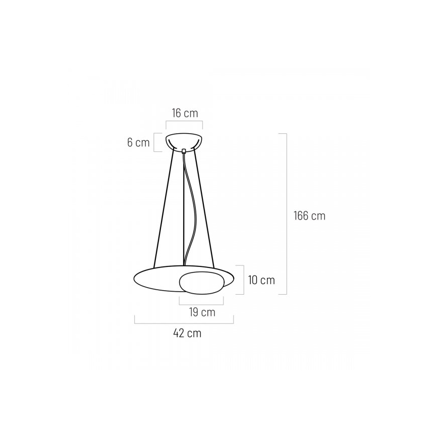 LED-Hängeleuchte Schnur PETIT LED/12W/230V schwarz