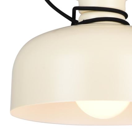 Lampadario a sospensione con filo ABEL 2xE27/11W/230V diametro 28 cm color crema