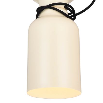 Lampadario a sospensione con filo ABEL 2xE27/11W/230V diametro 13 cm color crema