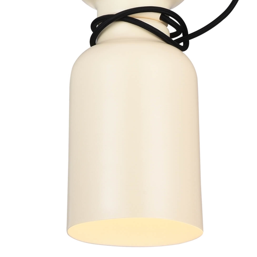 Lampadario a sospensione con filo ABEL 2xE27/11W/230V diametro 13 cm color crema