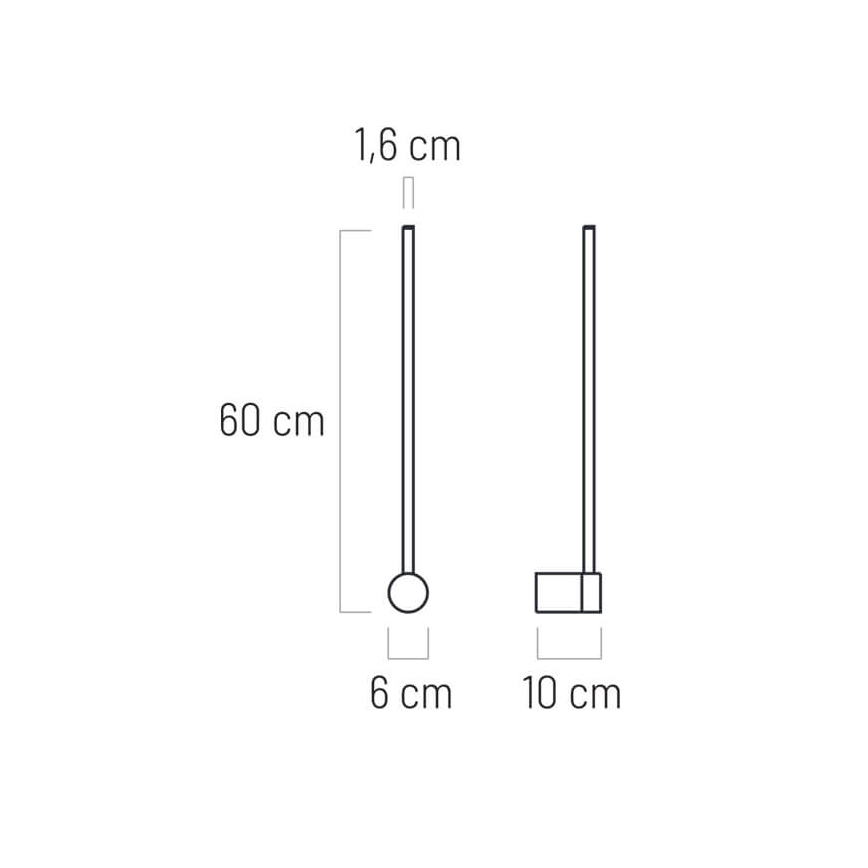 Applique a LED LED/7W/230V nero