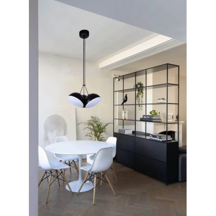 LED Kronleuchter an Kabel CROWD 3xLED/20W/230V schwarz