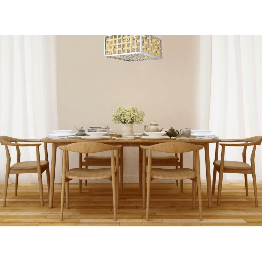 Plafoniera dimmerabile COLUMBUS LED/20W/230V oro/cromo