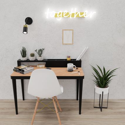 Kleine Wandlampe JOKER 1xGU10/8W/230V schwarz/golden