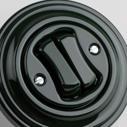 Kliklap - Bouton double rétro encadré, vert