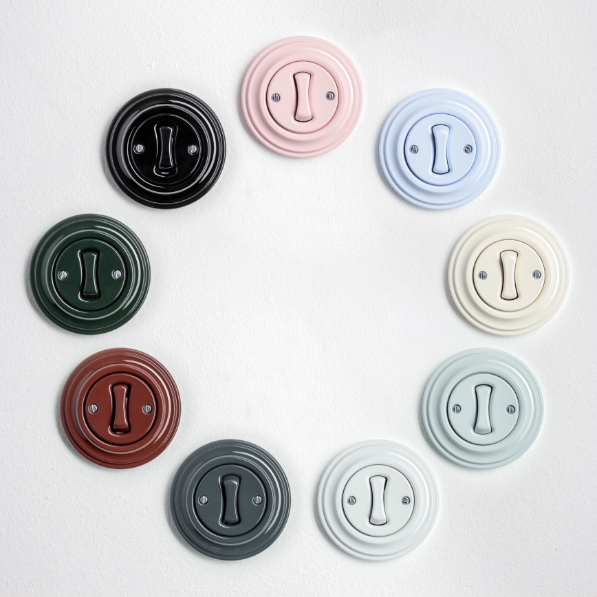 Kliklap - Bouton rétro avec cadre anthracite