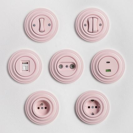 Kliklap - Cadre rétro simple, rose ancien