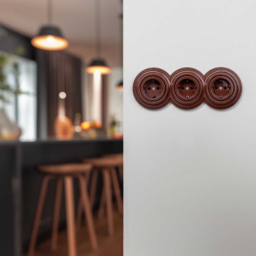 Kliklap - Cornice retrò centrale marrone