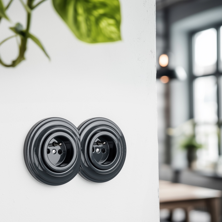 Kliklap - Cornice retrò terminale antracite