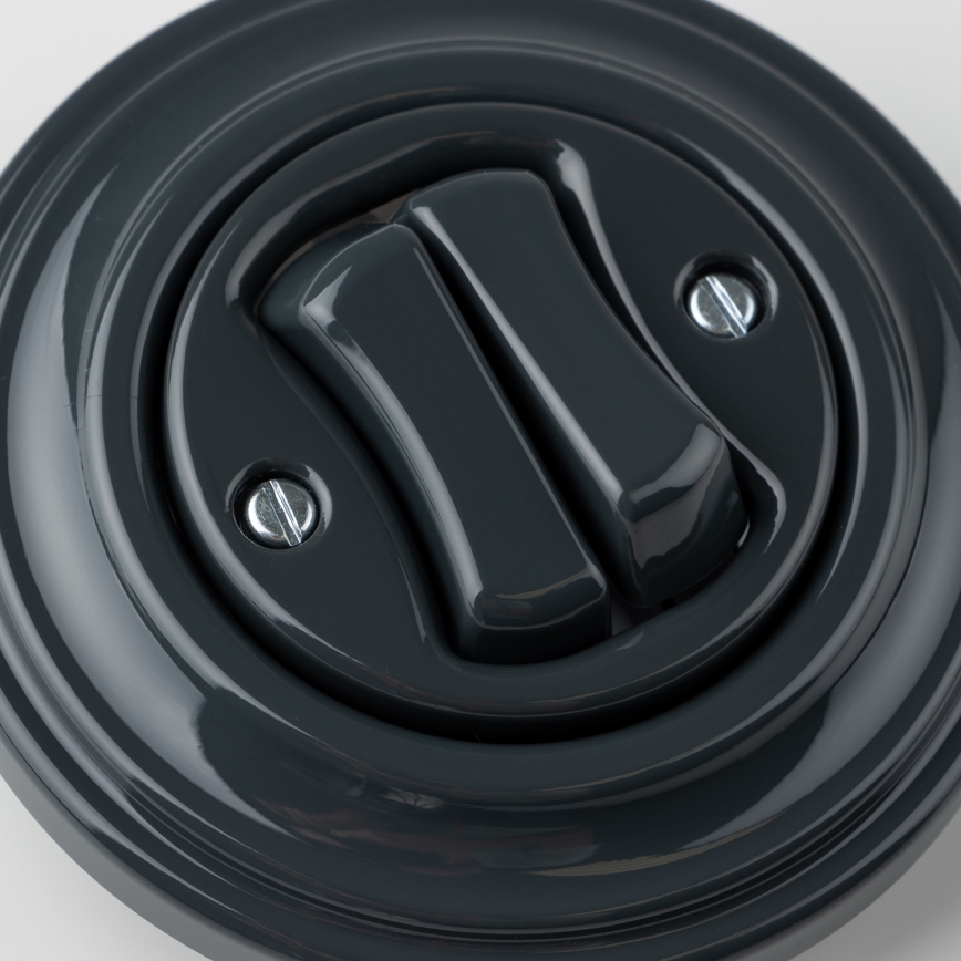 Kliklap - Double poussoir rétro avec cadre anthracite