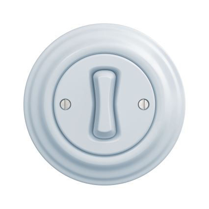Kliklap - Interrupteur à bouton-poussoir vintage bleu
