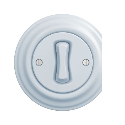 Kliklap - Interrupteur à bouton-poussoir vintage bleu