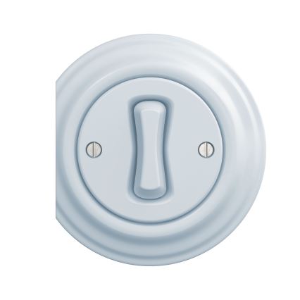 Kliklap - Interrupteur à bouton-poussoir vintage bleu
