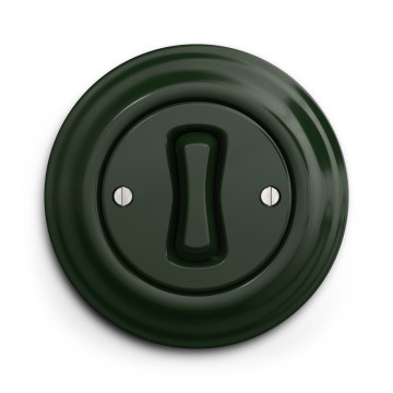 Kliklap - Interrupteur croisé rétro avec cadre n° 7, vert